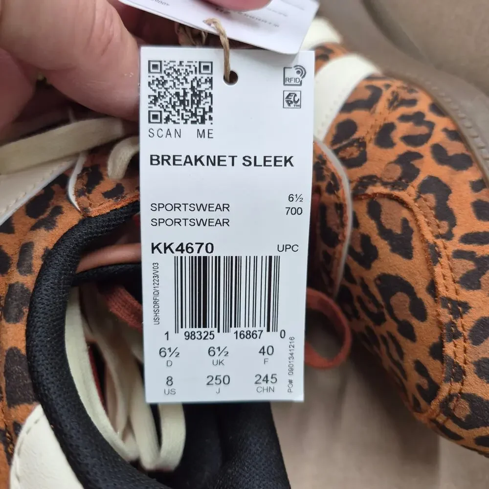 Adidas Breaknet Sleek Leopard Casual Sneakers Women SZ 8_6